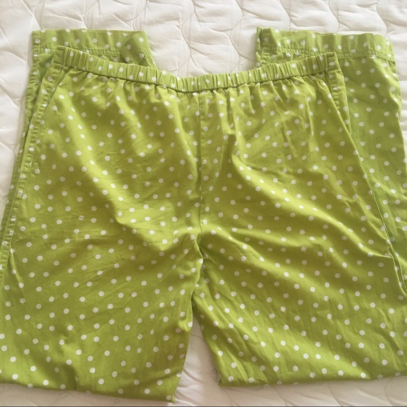 Cute JCrew green pajama bottoms S-M - Picture 2 of 7